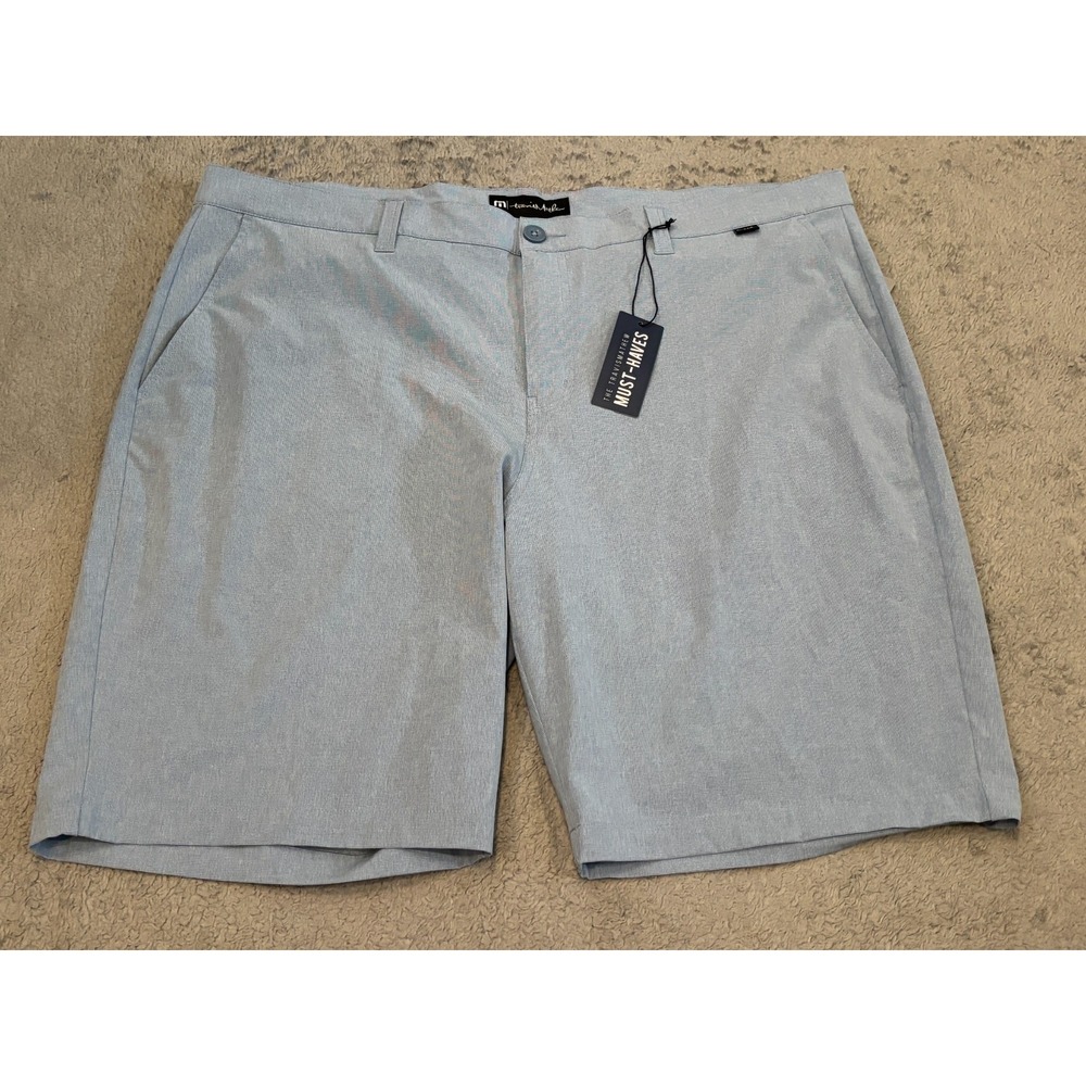 NWT Travis Mathew Must Haves Shorts Mens 42 Blue Chino Golf Performance Active